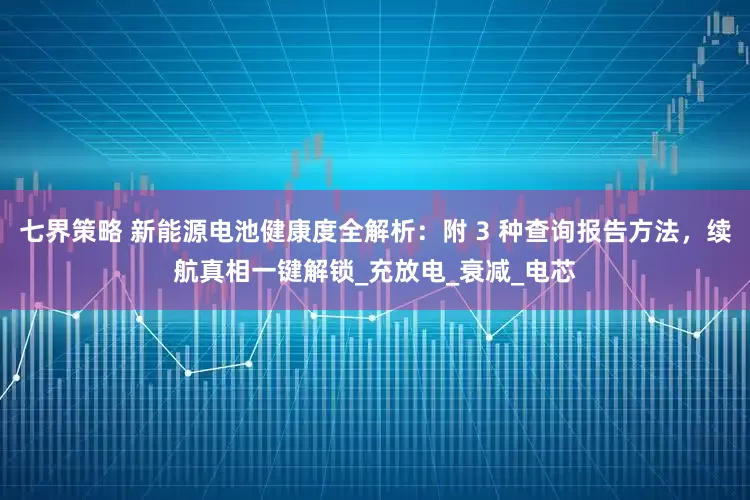 七界策略 新能源电池健康度全解析：附 3 种查询报告方法，续航真相一键解锁_充放电_衰减_电芯