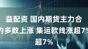 益配资 国内期货主力合约多数上涨 集运欧线涨超7%